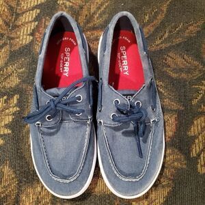 Sperry Navy Tuck Sneakers Size 2.5 M/22 cm